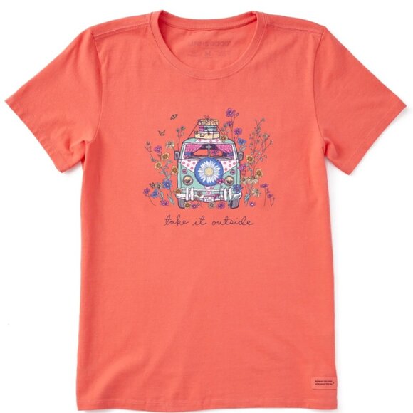 T-shirt Life Is Good Crusher Lite Homme – Violet, Col Rond, Manches Courtes, Taille L